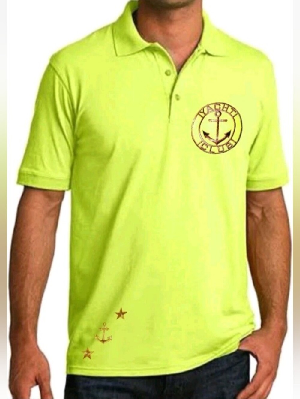 New XL/2XL Yacht Club Cruise Nautical Sailing Marine Maritime Polo Shirt. Unisex